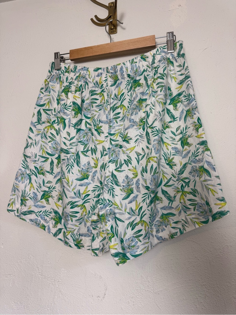 Ellen Tracy Linen Skort Skirt Shorts Green Leaf - Picture 4 of 11